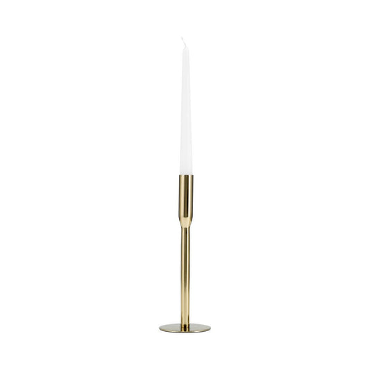 Metal Modern Silhouette Taper Candle Holder - Gold, 11 in.