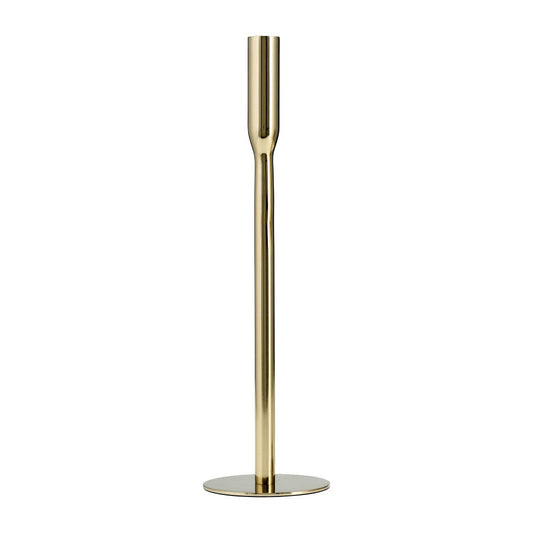 Metal Taper Candle Holder Sleek Silhouette - Gold, 14 in.